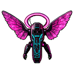 Angel Guardian (Cyberpunk) - 256x256 pixel art sprite