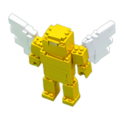 Angel Guardian (Voxel) - 256x256 pixel art sprite