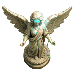 Angel Statue (Atmospheric) - 256x256 pixel art sprite