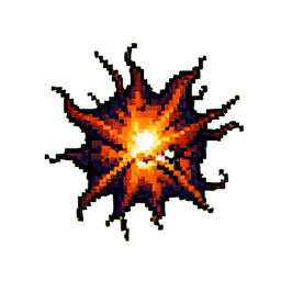 怒りの血管 — 256×256 ピクセルアートスプライト