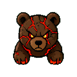 Angry Bear (16-Bit) - 256x256 pixel art sprite