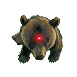 Wütender Bär (Atmosphärisch) — 256×256 Pixel-Art-Sprite