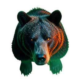 Wütender Bär (Filmisch) — 256×256 Pixel-Art-Sprite