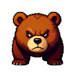 Angry Bear - 256x256 pixel art sprite