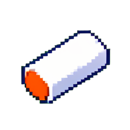 Antazid-Tablettenrolle — 256×256 Pixel-Art-Sprite