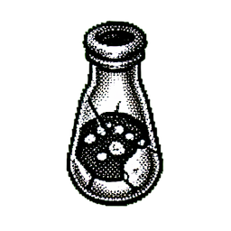 Antídoto (1-Bit) — sprite pixel art 256×256