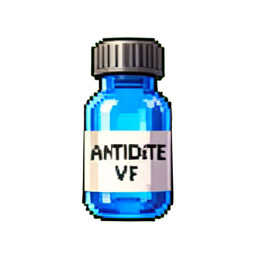 Vial de Antídoto — sprite pixel art 256×256