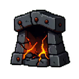 Support massif du marteau — sprite pixel art 256×256
