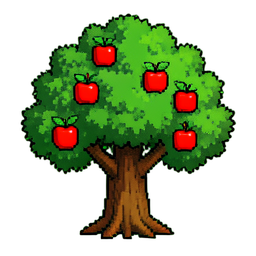 Apple Tree (16-Bit) - 256x256 pixel art sprite