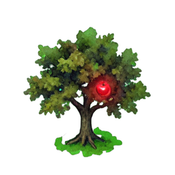 Apfelbaum (Atmosphärisch) — 256×256 Pixel-Art-Sprite