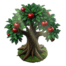 Apple Tree (HD-2D) - 256x256 pixel art sprite
