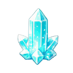Cristal de Aguamarina — sprite pixel art 256×256