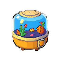 Bomba de aire de acuario (Arte Pixelado) — sprite pixel art 256×256