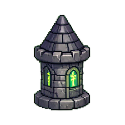Arcane Stone Battlement — 256×256 pixel art sprite