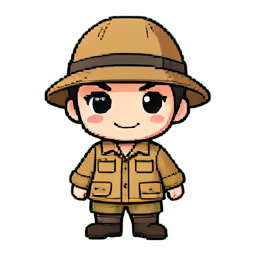 Archäologe — 256×256 Pixel-Art-Sprite