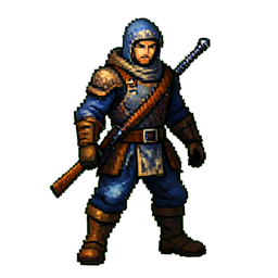 Arktischer Tracker — 256×256 Pixel-Art-Sprite