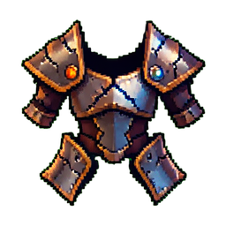 Grieta de armadura — sprite pixel art 256×256