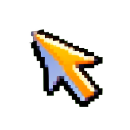 Pfeilcursor — 256×256 Pixel-Art-Sprite