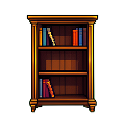 Étagère Art Déco — sprite pixel art 256×256