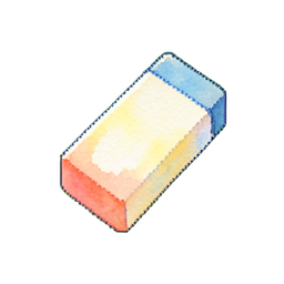 アート消しゴム — 256×256 ピクセルアートスプライト