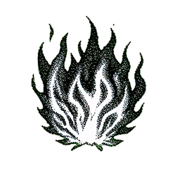 Ash Phoenix (1-Bit) - 256x256 pixel art sprite