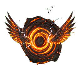 Fênix de cinzas (VFX) — sprite pixel art 256×256