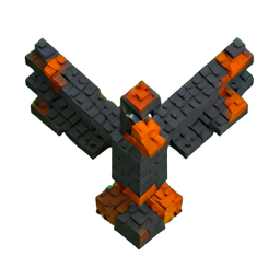 Ash Phoenix (Voxel) - 256x256 pixel art sprite