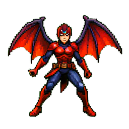 Ash Phoenix - 256x256 pixel art sprite