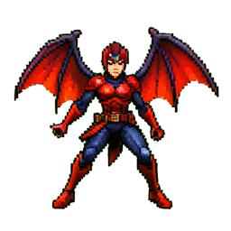 Phénix des cendres — sprite pixel art 256×256