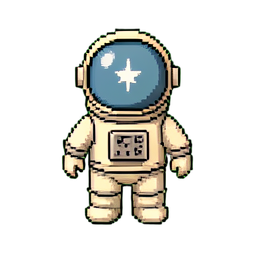 宇宙飛行士 (16ビット) — 256×256 ピクセルアートスプライト