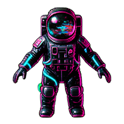 Astronaut (Cyberpunk) - 256x256 pixel art sprite