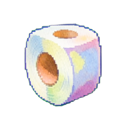 운동 테이프 롤 — 256×256 픽셀 아트 스프라이트