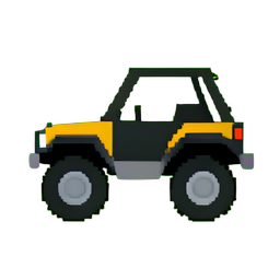 ATV 四輪 — 256×256 ピクセルアートスプライト
