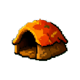 가을 굴 — 256×256 픽셀 아트 스프라이트