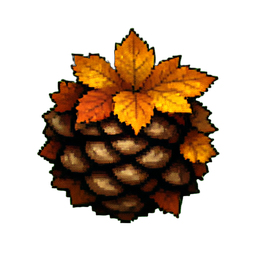 Ruche d'automne — sprite pixel art 256×256