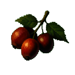Autumn Bush Berry — 256×256 pixel art sprite
