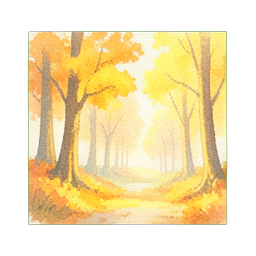 ذهب غابة الخريف — رسم بكسل 256×256