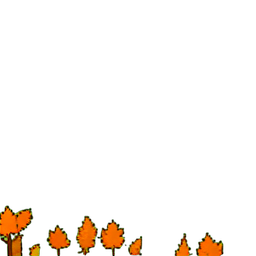 Herbstblätter — 256×256 Pixel-Art-Sprite