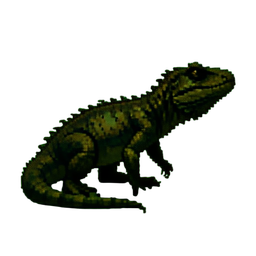 Baby-Basilisk-Schlange — 256×256 Pixel-Art-Sprite