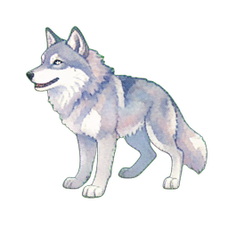 Baby Dire Wolf Mount — 256×256 Pixel-Art-Sprite