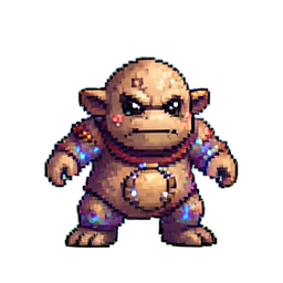 幼年魔像伙伴 — 256×256 像素游戏素材