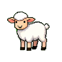 Baby Lamb — 256×256 pixel art sprite