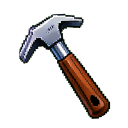 مطرقة كرة (Ball Peen Hammer) — رسم بكسل 256×256