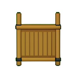 竹製バーカート — 256×256 ピクセルアートスプライト