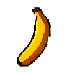 Banana (16-Bit) - 256x256 pixel art sprite
