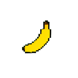 Banana (Low-Res) - 256x256 pixel art sprite