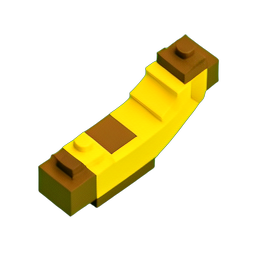 Banana (Voxel) - 256x256 pixel art sprite