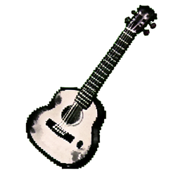Banjo mit fünf Saiten (Pixelkunst) — 256×256 Pixel-Art-Sprite