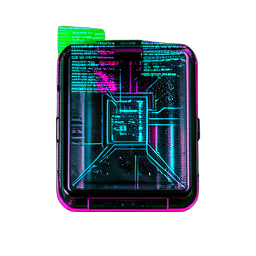 Banque (Cyberpunk) — sprite pixel art 256×256