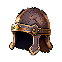 Gorro de Piel de Bárbaro — sprite pixel art 256×256
